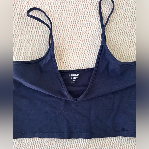 Aritzia Sunday Best Roxboro Camisole in Navy Size XS - Picture 2 of 5